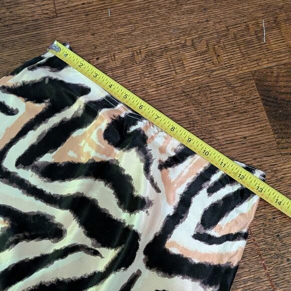 Topshop Tiger Animal Print Maxi Bias Satin High Rise A-line Skirt in Multi, sz 4 - Picture 6 of 8